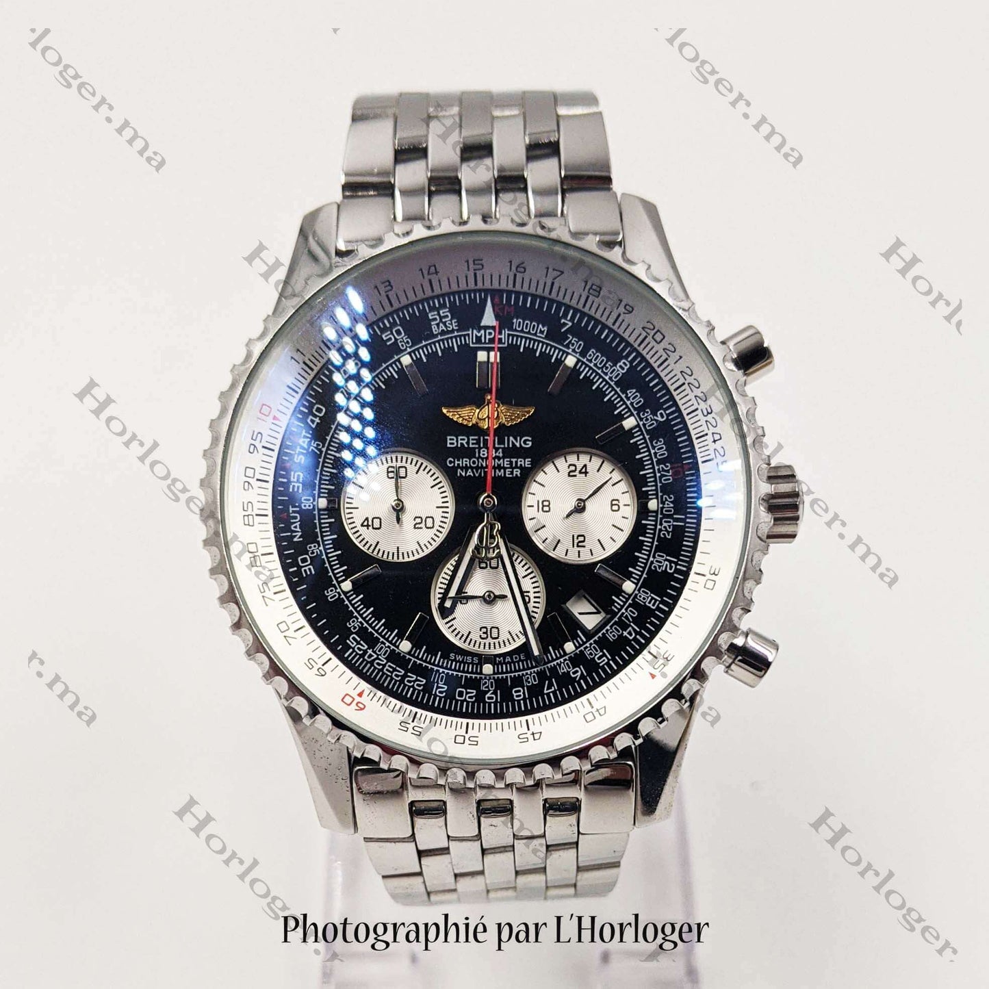 Breitling Navitimer Silver Black Dial